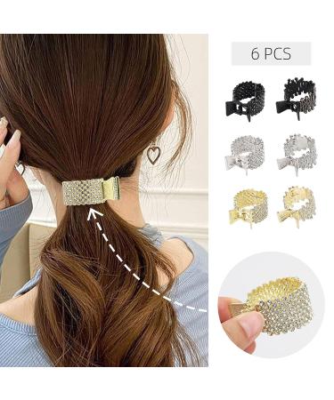 6PCS Rhinestone Shark Hair Claw Clips - Small Clips for High Ponytail, Ideal for Thick & Long Hair - Women's & Girls' Hair Accessories - Buy Online on GoSupps.com