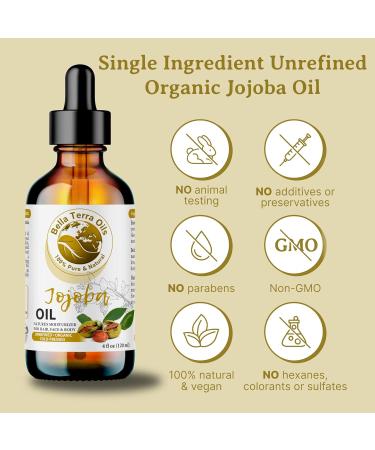 Bella Terra Oils - Organic Jojoba Oil 16oz - Unveiling Organic Jojoba's Beauty Secrets Saturated with Vitamin B5 & Folic Acid The Gold Standard of Body Oil Moisturizers 16 Fl Oz (Pack of 1) - Buy Online on GoSupps.com