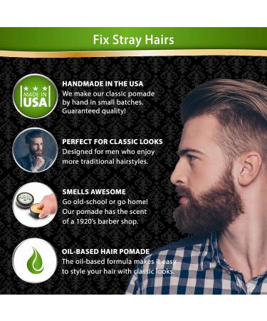 Buy Lucky Franc's Oil Based Hair Pomade - 1920s Rockabilly Medium Hold & Shine | Handmade in the USA - Buy Online on GoSupps.com