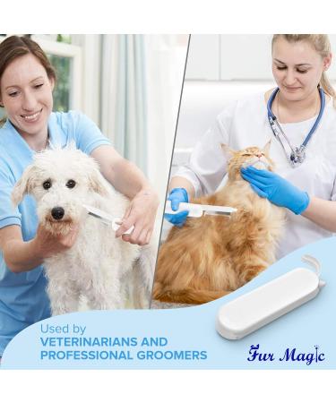 Fur Magic 2-Sided Foldable Deshedding Comb for Dogs and Cats - Reduce Shedding and Tangles - Ideal for Medium and Short Hair - White - Buy Online on GoSupps.com