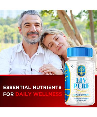 Liv Pure Capsules Liver Detox Pills LivPure Supplement - 5 Pack - By Vytax - Buy Online on GoSupps.com