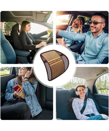 Car Lumbar Support | Portable Car Lumbar Cushion | Car Back Pillow Ventilated Cars Seat Backrest Compact Auto Lumbars Pillow for Driving Seat Travels Longrides Yellow - Buy Online on GoSupps.com
