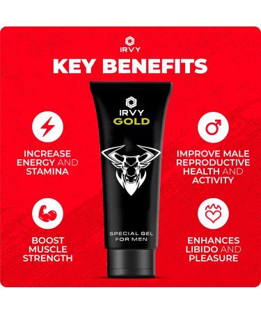 Irvy Augmentation Massage Ointment Gel for Men | Delay Performance & Increase Size | Extra Strength Enlargement Cream 50ML - Buy Online on GoSupps.com