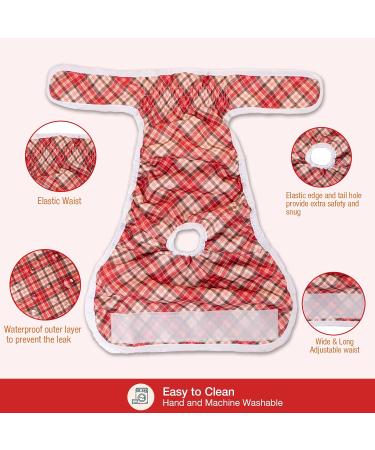 Soft Reusable Dog Diapers for Bitches - High-Suction Incontinence Pants 3-Pack (Pattern 4 M) - International Shipping Available - Buy Online on GoSupps.com