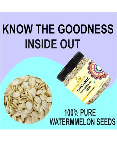 GAGZI Natural Organic Watermelon Seeds | Raw Watermelon Seeds for Eating - 250 GM 250 Gram - Buy Online on GoSupps.com