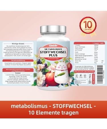 Metabolism Complex 10-in-1 Capsules | Green Tea L-Carnitine Garcinia Cambogia & More | 120 Vegetarian Tablets for Weight Loss & Energy - Buy Online on GoSupps.com