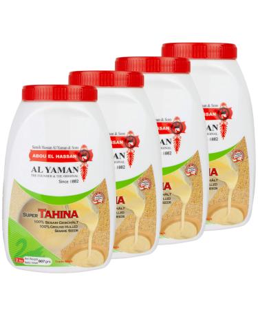 Al Yaman Tahine Arabic sesame paste Oriental tahini from finely ground sesame seeds in a package of 4 to 907 g