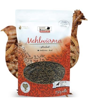 WachtelGold BirdGold mealworms dried 150g - for small animals & birds - rich in proteins and fats
