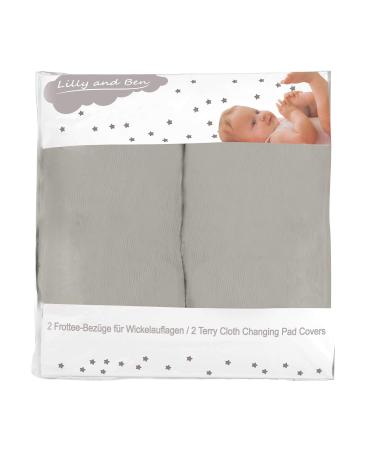 Lilly and Ben wrapping cover 2 pack I cozy & absorbent cover with cotton surface for diaper support i easy-to-care clamping cover made of soft terry bracket narrow.Without increased pages gray university