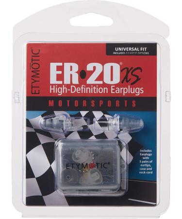 Etymotic ER20XS Motorsport Earplugs - High-Definition Noise Reduction for Helmets | Clear Stem & Frost Tip | International Shipping Available - Buy Online on GoSupps.com