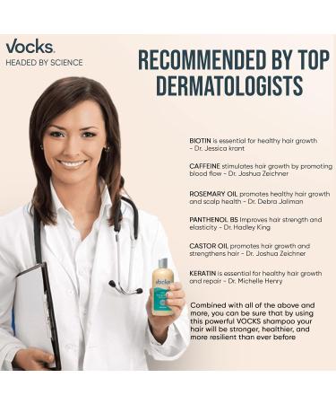 Vocks Hair Strengthening Shampoo & Conditioner - DHT Blocker for Hair Loss & Thinning - All Hair Types - Unisex - 8.5oz - International Shipping Available - Buy Online on GoSupps.com