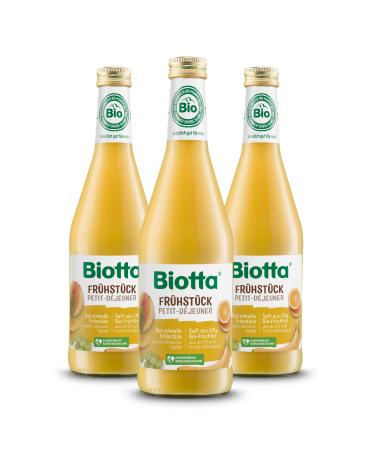 BIOTTA - Breakfast Juice - Fresh and 100% organic orange grape juice and banana puree - Rich in nutrients - 100% Vegan