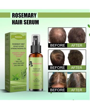 Buy Glammagus Rosemary Hair Oil with Biotin for Hair Growth - 2.02 fl oz (60ml) | Pure & Natural Hair Care for Men & Women - International Shipping Available - Buy Online on GoSupps.com