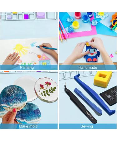 Creator Silicone Craft Mat 20x16 for Resin, Painting, Art - Non-Stick Silicone Sheet for Clay & Play Doh - Includes Cleaning Cup (Blue) - Buy Online on GoSupps.com