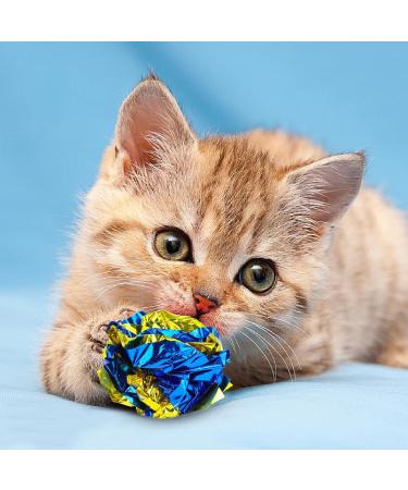 Prasacco 20 Colorful Crinkly Cat Toy Balls Interactive Noise Balls for Kittens | International Shipping - Buy Online on GoSupps.com