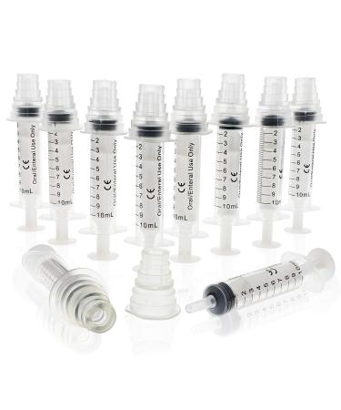 Oral Medicine Syringes with Bottle Adapter (Transparent, 10 Pack) - Buy Online on GoSupps.com