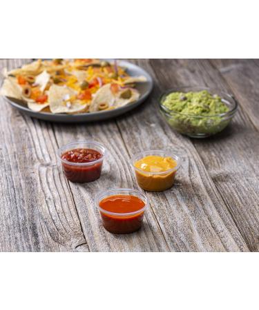 2 oz Clear Disposable Plastic Portion Cups - 200 Count | Small Mini Containers for Jello Shots, Sauce, Slime, Condiments, Medicine, Crafts | Souffle Cups for Portion Control & Meal Prep - Buy Online on GoSupps.com