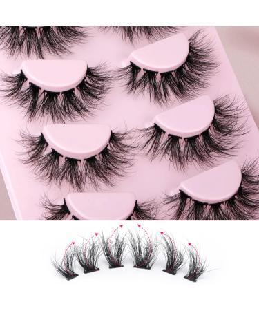 Lash Clusters Eyelash Wispy Lashes Mink Cluster Individual Eyelashes Extension Fluffy Natural Look False Eyelashes 6D DIY Eye Lashes by EYDEVRO (60 Clusters 14-18mm)