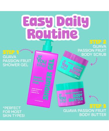 BeYoutiful Natural Hydrating Body Wash for Kids & Teens Valentines Day Gifts for Teen Girls Guava Passion Fruit Exfoliating Gel Acne-Prone Sensitive Skin Care 32 oz - Buy Online on GoSupps.com