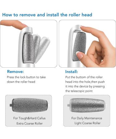 Professional Electric Callus Remover for Feet - At-Home Pedicure Kit for Dry, Dead, Cracked Skin - Men & Women - Cold White - Buy Online on GoSupps.com