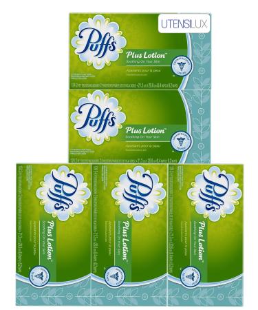 Puffs Plus Lotion Facial Tissues, 124 Count - 5 Pack