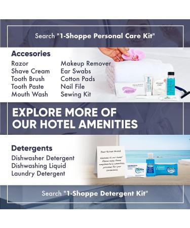Terra Pure Green Tea Toiletries Set - 1 oz | Hotel Amenities for Airbnb, Hotels & Rentals | Shampoo, Conditioner, Body Wash, Lotion | 80 Piece Travel Kit - Buy Online on GoSupps.com