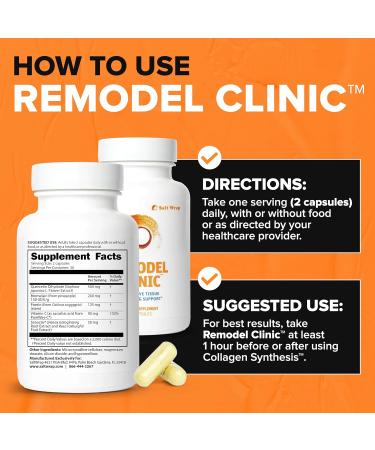 SaltWrap Remodel Clinic - Joint Remodeling Supplement for Senescent Cell Removal and Scar Tissue - Improve Mobility Reduce Connective Tissue Stiffness - Fisetin Quercetin Bromelain - 60 Capsules - Buy Online on GoSupps.com