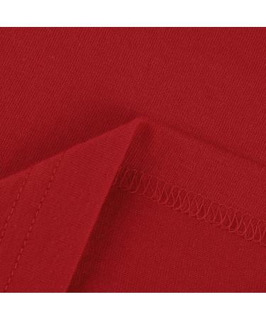 Miluxas Women's Red Cotton T-Shirt - XX-Large | Loose Fit Short Sleeve Round Neck Tee - Buy Online on GoSupps.com