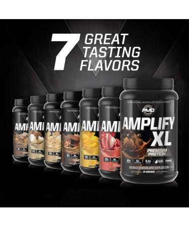 PMD Sports Amplify XL Premium Whey Protein Supplement Hydro Greens Blend - Glutamine and Whey Protein Matrix with Superfood for Muscle Strength and Recovery - Double Chocolate Explosion (48 Servings) Chocolate 4 Pound (Pac  - Buy Online on GoSupps.com