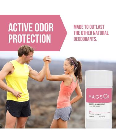 MAGSOL Organics Natural Aluminum-Free Rose Deodorant for Women 3.2 oz - Buy Online on GoSupps.com
