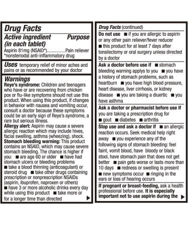 HealthA2Z Aspirin 81mg Chewable Tablets - 3 Packs (108 Tablets) | Low Strength Orange Flavor Pain Reliever | Reduce Headaches & Pains - Buy Online on GoSupps.com