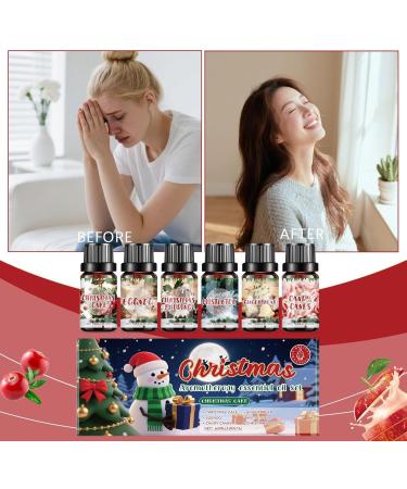  Bexdug Natural Aromatherapy Oil Set 6 Piece Set of Christmas Oils for Home Diffuser Air Freshener for Meditation Yoga Spa Purifier Bedroom Living Room Office - Buy Online on GoSupps.com