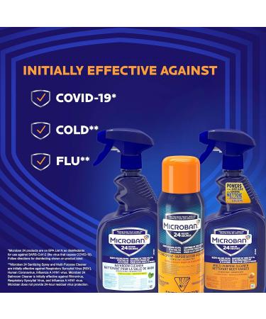 Buy Microban Sanitizing Spray 24hr Citrus Scent - 12.5oz | Effective Germ Protection & Freshness | International Shipping Available - Buy Online on GoSupps.com