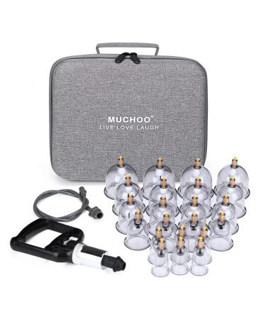Cupping Set Professional Chinese Acupoint Cupping Therapy Sets Portable, Suction Hijama Cupping Set with Vacuum Magnetic Pump Cellulite Cupping Massage Kit 22-Cup Travel Case Travel Case Set