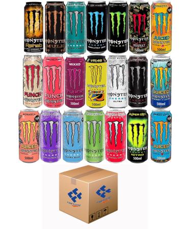 THE FORTUNE GROUP LONDON LTD Monstar Energy Drink 12 Assorted Flavors 500ml Monster Energy Drink Zero Sugar Monster Energy Drink Juice All Flavors