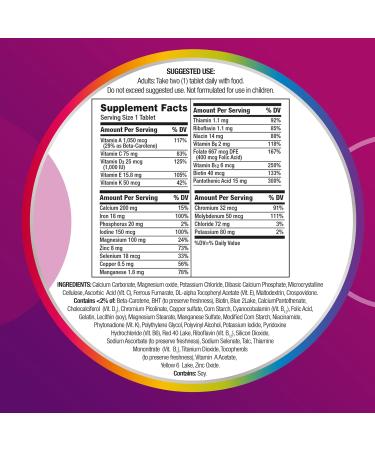Centrum Multivitamin for Women Multivitamin/Multimineral Supplement with Iron Vitamin D3 B Vitamins and Antioxidant Vitamins C and E Gluten Free Non-GMO Ingredients - 65 Count - Buy Online on GoSupps.com
