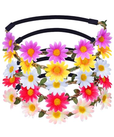 Multicolor Floral Headband Set - 5 Pack with Adjustable Elastic Band | Stylish Accessories for All Occasions | International Shipping Available - Buy Online on GoSupps.com
