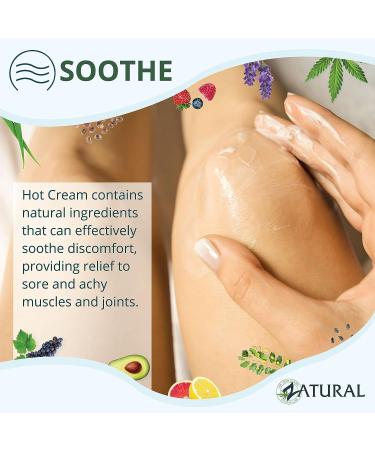 Organic Hot Cream 8oz: Cellulite & Muscle Rub, Pain Relief & Weight Loss, Skin Firming Body Wrap - Doctor Formulated Professional Grade - Buy Online on GoSupps.com
