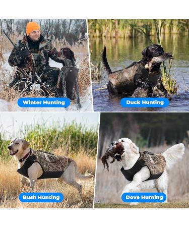 Kemimoto Camo Neoprene Dog Hunting Vest - 5mm Thick Chest Protection - Adjustable & Comfortable for Medium Dogs - Buy Online on GoSupps.com
