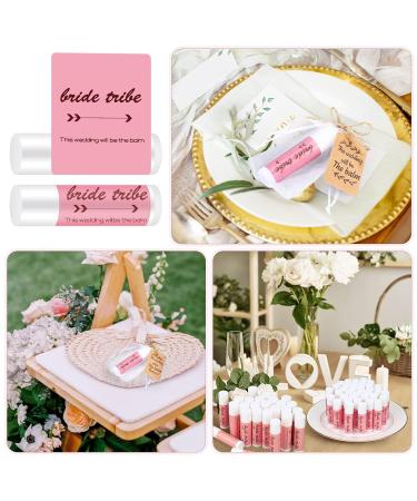 50 Set Bridal Shower Lip Balm Gifts | Bulk Wedding Favors with Organza Bags & Tags | Perfect for Bridesmaid Proposals & Bachelorette Parties - Buy Online on GoSupps.com