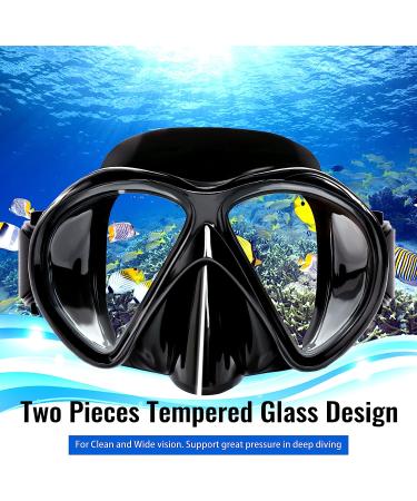 EWPJDK Adult Snorkel Gear Set | Anti-Fog HD Scuba Mask with Tempered Glass | Premium Dive Mask for Snorkeling and Scuba Diving | Swim Goggles Included - Buy Online on GoSupps.com