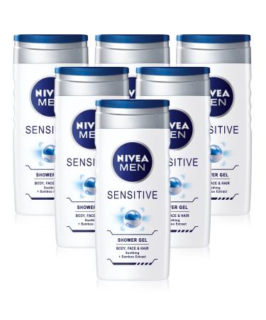 NIVEA Nivea Men Pack of 6 alcohol-free shower gels for body face and hair 250 ml