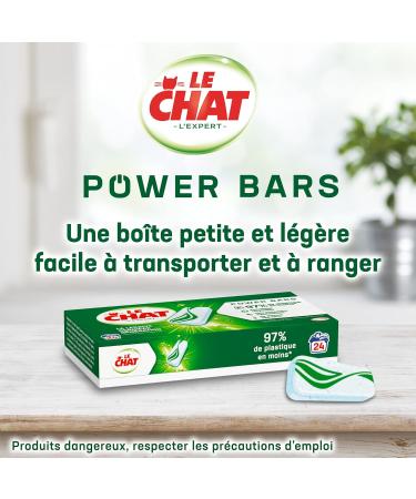 Le Chat L'Expert Power Bars 24 doses (24 washes) The latest generation detergent compacted powder - Buy Online on GoSupps.com