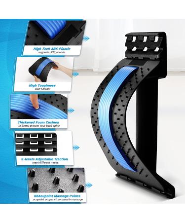Lumbar Back Stretcher and Pain Relief Device for Herniated Disc, Sciatica, Scoliosis - Back Massage Spine Board for Lower and Upper Back Muscle Pain Relief - Buy Online on GoSupps.com