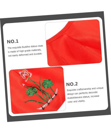 Zerodeko Creative Statue Cloak 3pcs Buddha Shawl Cloth Lotus Buddhist Supplies Avalokitesvara Statue Cloak 37.5X22.5cm - Buy Online on GoSupps.com