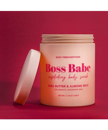 Body Prescriptions Pink Boss Babe Body Scrub Exfoliating Body Wash with Shea Butter and Almond Milk - Nourished and Smooth Skin - Buy Online on GoSupps.com