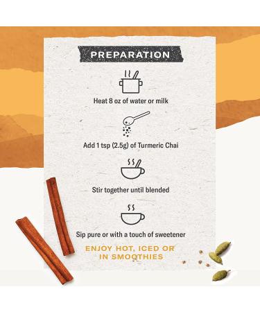 Numi Organic Turmeric Chai - Caffeine-Free Golden Latte Powder, 24 Servings, 2.12oz (Pack of 1) - Buy Online on GoSupps.com