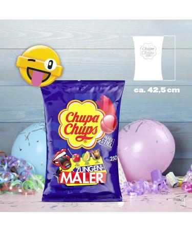 Buy Chupa Chups Tongue Painter Lollipop Bag 250 Lollis in Cola Cherry & Orange Flavors | Color Your Tongue | International Shipping - Buy Online on GoSupps.com
