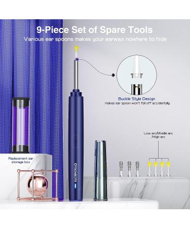 OTAONE Ear Wax Removal Tool - Compatible with iPhone, iPad, Android - Deep Blue - Buy Online on GoSupps.com