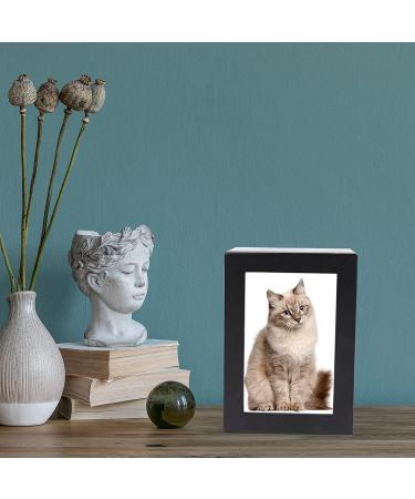 NEW DREAM Pet Cremation Box with Photo Frame | Dog Ashes Urn - Wood Keepsake Memorial Urn for Cats or Dogs (Black) - Buy Online on GoSupps.com